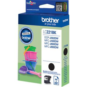 Produktbild für Tinte Brother LC-221BK schwarz