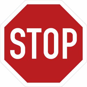 SafetyMarking Verkehrsschild StVO zugelassen, 90 x 90 cm, VZ 206, RA2/C, Stoppschild, Vorfährt gewähren