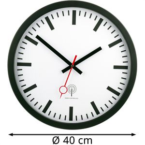 Produktbild für Wanduhr Eurotime 56861-05, Aluminium, analog, Funkuhr