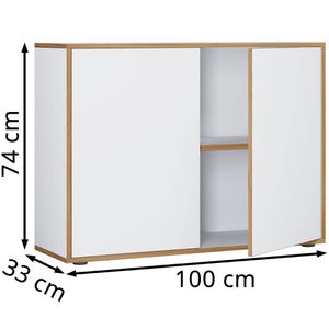 Produktbild für Aktenschrank VCM Salia 2-Fach 920722, aus Holz