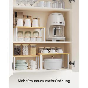 Produktbild für Küchenregal Songmics KCS014W01, braun, 3er Set