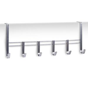 Produktbild für Türhaken Zeller 13897, für Außenseite, mit 6 Haken, silber