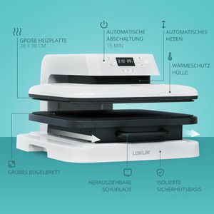 Produktbild für Transferpresse LOKLiK Auto Heat Press, weiß