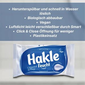 Produktbild für Feuchtes-Toilettenpapier Hakle Feucht, Cremeduft &amp; Pflege