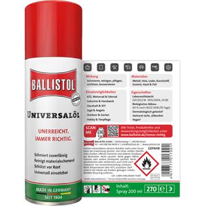 Produktbild für Multifunktionsöl Ballistol 21700 Universalöl, lebensmittelecht