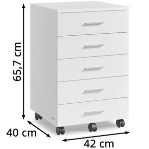 Produktbild für Rollcontainer Songmics OFC081W01, aus Holz, weiß