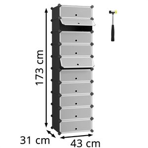 Produktbild für Schuhregal Songmics LPC010BZ01, aus Kunststoff