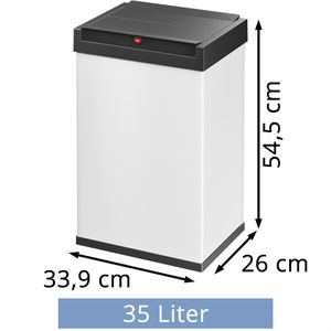 Produktbild für Mülleimer Hailo Big-Box Swing L, weiß