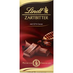 Lindt Tafelschokolade Zartbitter, 52% Kakaogehalt, 100g