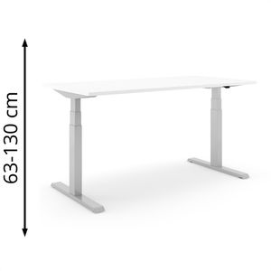 Produktbild für Schreibtisch Actiforce Pro 670SLS, weiß / silber