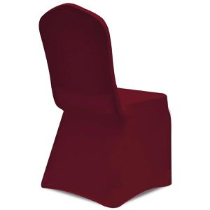 Produktbild für Stuhlhusse vidaXL 241200, elastisch, bordeaux