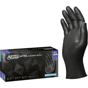 Einmalhandschuhe Arnomed ProGrip Diamond, schwarz, 50 Stück