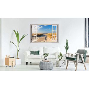 Produktbild für Wandbild visario Strandblick, 120 x 80 cm