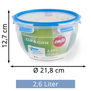 Produktbild für Frischhaltedose Emsa Clip&amp;Close, aus Kunststoff