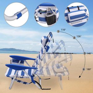 Produktbild für Campingstuhl Songmics GCB62BU, blau, bis 150 kg