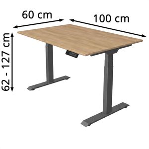 Produktbild für Schreibtisch Kerkmann Move 1 stable, eiche hell / anthrazit