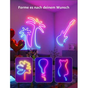 Produktbild für Lichtschlauch Lepro N1 Smart KI, LED, weiß + farbig
