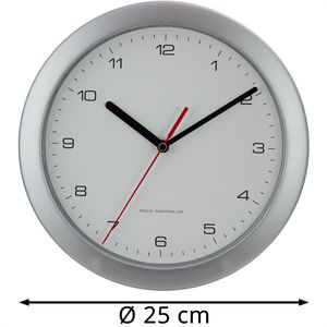 Produktbild für Wanduhr Eurotime 53850-07, Kunststoff, analog, Funkuhr