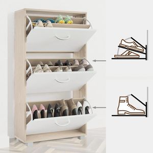 Produktbild für Schuhschrank CASARIA 109315, eiche / weiß