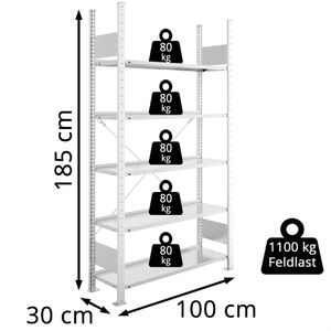 Produktbild für Aktenregal META-Regalbau S3 Büro Compact, 287752, aus Metall