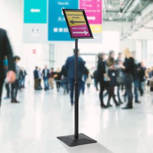 Produktbild für Infoständer Böttcher-AG aus Aluminium, schwarz, A4