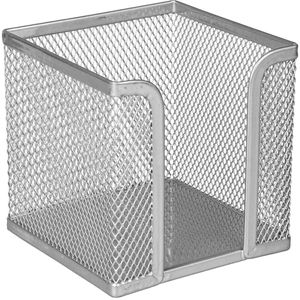 Zettelbox Böttcher-AG Mesh Line, silber, 10 x 10 cm