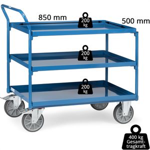 Produktbild für Tischwagen Fetra 4930, aus Metall