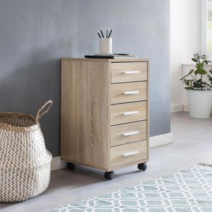 Produktbild für Rollcontainer Wohnling Lisa, WL5.272, aus Holz, sonoma eiche