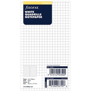 Produktbild für Ersatzeinlagen Filofax 132905, Notizpapier, kariert, Personal