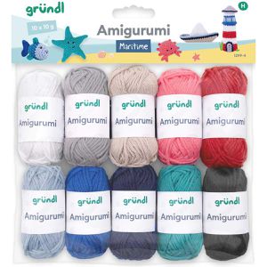 Häkelgarn Gründl 1299-4 Amigurumi Maritime, 10 Stück