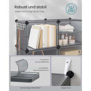 Produktbild für Schuhregal Songmics LPC035G01, aus Kunststoff