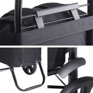 Produktbild für Einkaufstrolley Meister Black Edition, schwarz, klappbar