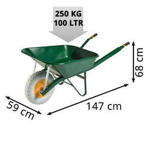 Produktbild für Schubkarre Haemmerlin Winkeleisenkarre 302334501, 100 Liter