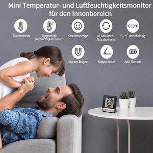 Produktbild für Thermo-Hygrometer ThermoPro TP-49 B, mit LC-Display, digital