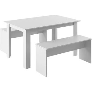 Esstisch Vicco Sentio, weiß, 3-teilig