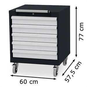 Produktbild für Werkzeugwagen Simplaflex CL6H060500M, leer