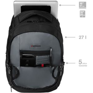 Produktbild für Laptop-Rucksack Wenger Transit, 600636, schwarz