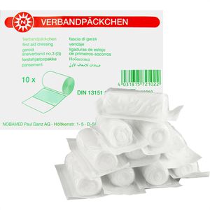 10 x Verbandpäckchen DIN 13151 steril Verband Wundauflage M 