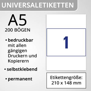 Produktbild für Universaletiketten Zweckform 6135, weiß