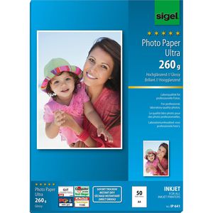 Produktbild für Fotopapier Sigel IP 641 Ultra, für Inkjet, A4