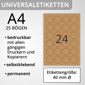 Produktbild für Universaletiketten Zweckform L7105-25, naturbraun