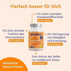 Produktbild für Vitamin-C gloryfeel natürliches Vitamin C, 240 Kapseln