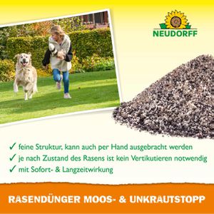 Produktbild für Dünger Neudorff Azet RasenDünger Moos- &amp; UnkrautStopp