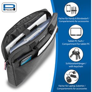 Produktbild für Laptoptasche Pedea Urban-Hip, 66066610, grau
