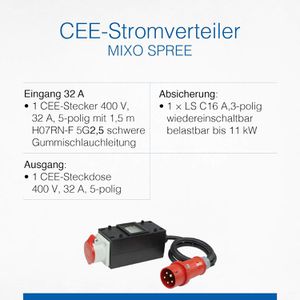 Produktbild für CEE-Adapter as-Schwabe MIXO Spree, Länge 1,5 m