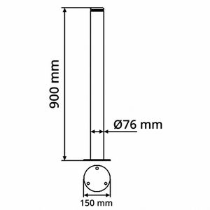 Produktbild für Absperrpfosten Schake 4272P, silber, aus Edelstahl