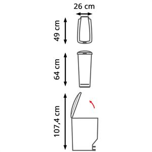 Produktbild für Mülleimer Simplehuman CW1361, schwarz