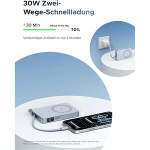 Produktbild für Powerbank UGREEN MagFlow, 10000mAh