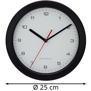 Produktbild für Wanduhr Eurotime 53850-05, Kunststoff, analog, Funkuhr