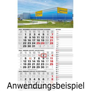 Produktbild für 3-Monatskalender Böttcher-AG Jahr 2026, mit Werbedruck